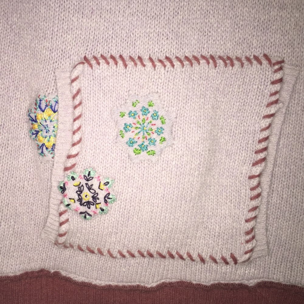Free People Lavender Embroidered Sweater - Picture 4 of 4